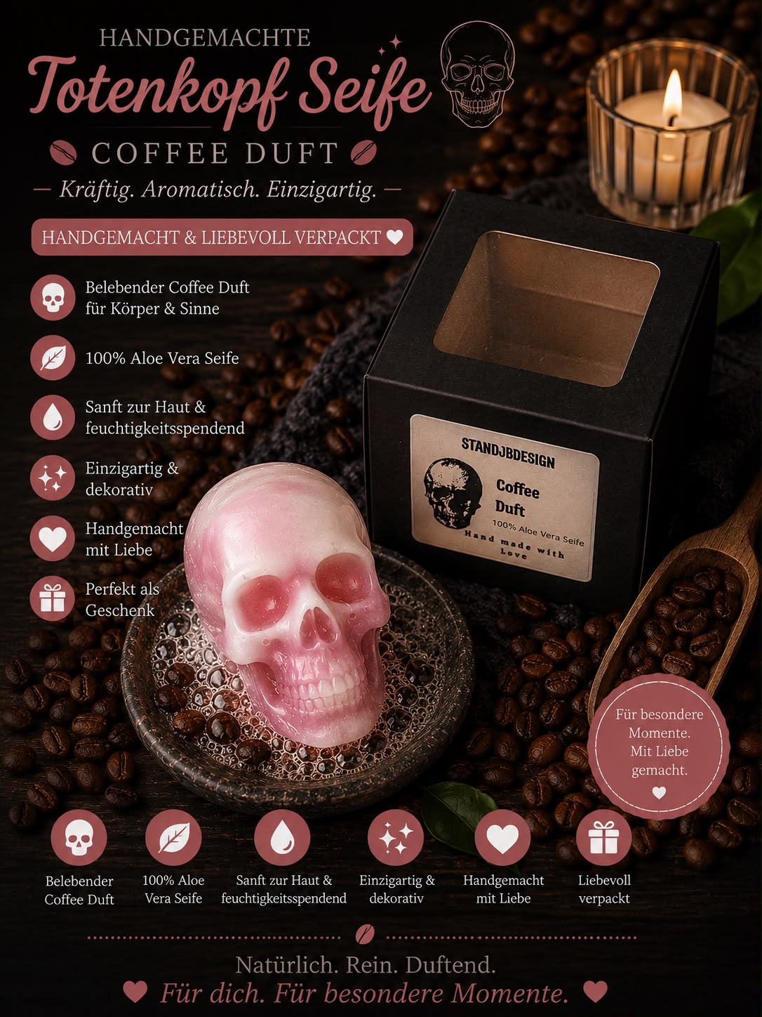 Totenkopf Seife Verschiedene Düfte