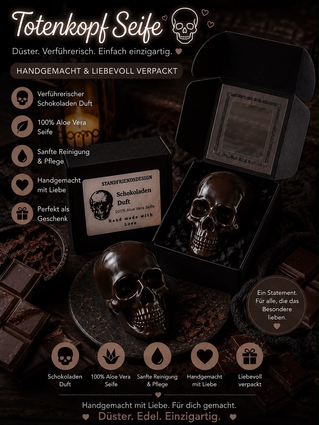 Totenkopf Seife Verschiedene Düfte