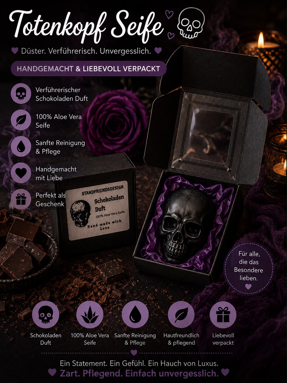 Totenkopf Seife Verschiedene Düfte