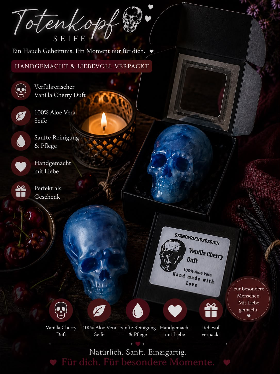 Totenkopf Seife Verschiedene Düfte