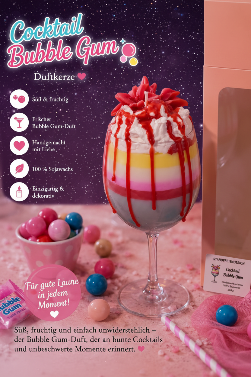 Cocktail Bubble Gum – nur Hintergrund getauscht