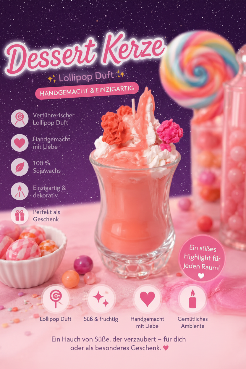 Dessert Kerze klein – dunkler Sternenhimmel-Stil