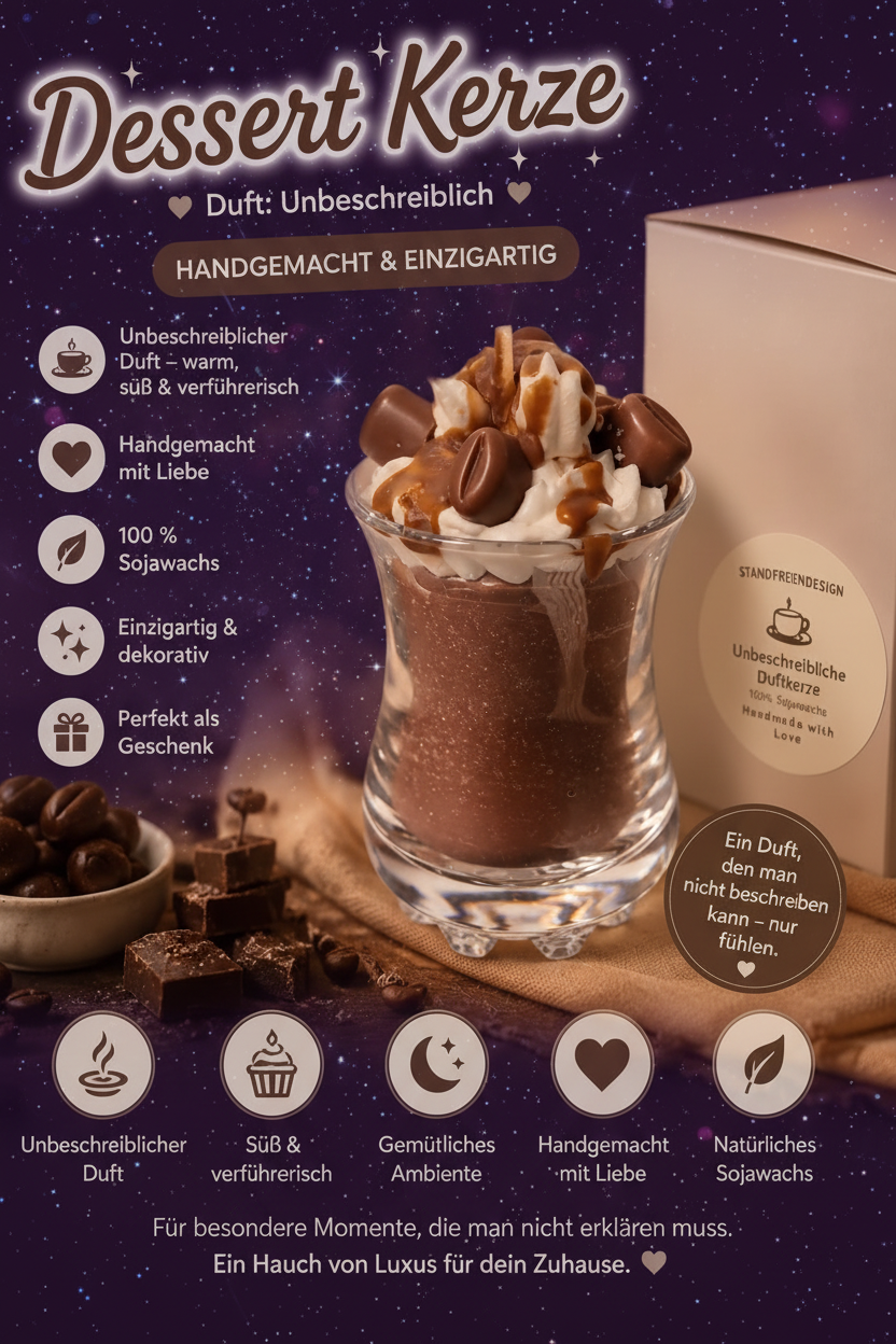 Dessert Kerze – unbeschreiblicher Duft, dunkler Sternenhimmel-Stil
